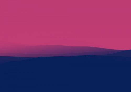 Blue and Pink Mountains